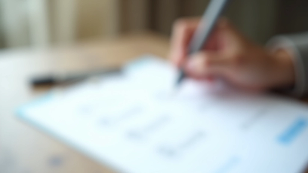 Family financial planning checklist with pen, showing protection strategy items to review